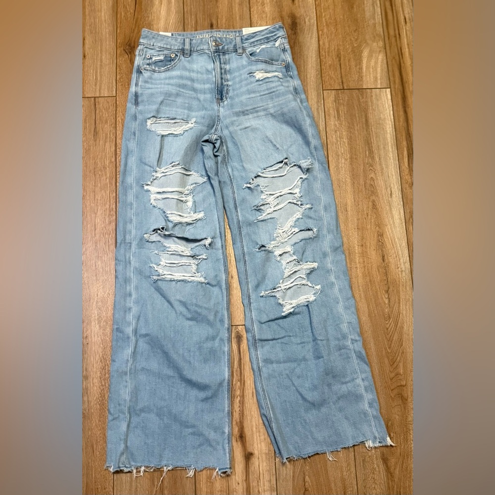 Distressed Light Blue Women's Jeans